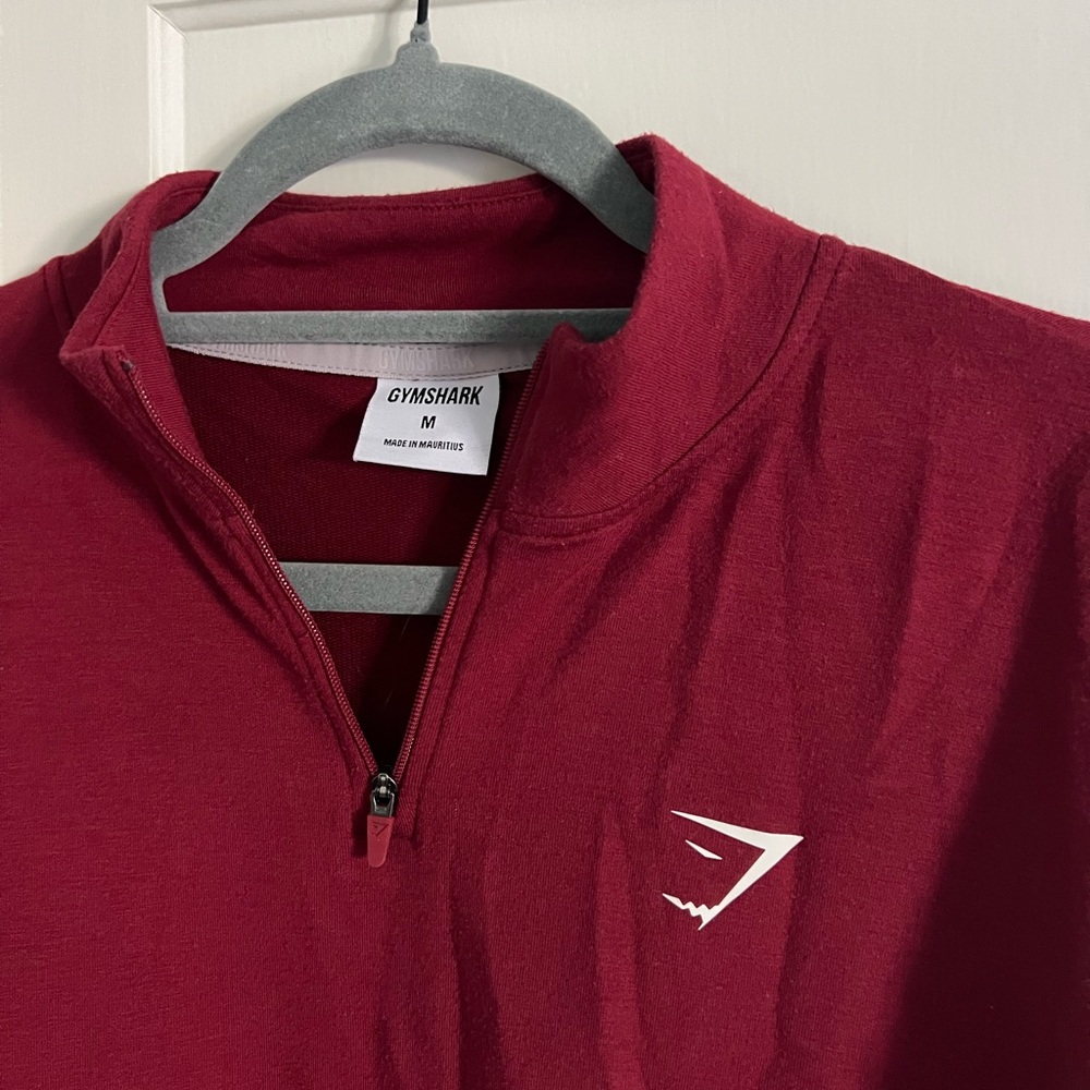 Gymshark Women’s Maroon Cropped Quarter Zip Jacket